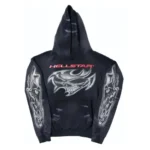 Hellstar Airbrushed Skull Black Hoodies