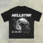 Black Hellstar King of Victory Skull Helmet Shirt