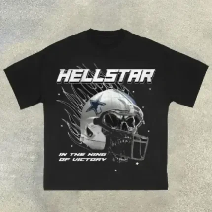 Black Hellstar King of Victory Skull Helmet Shirt