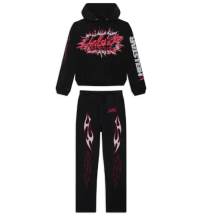 Hellstar Black Sports Future Fire Tracksuit