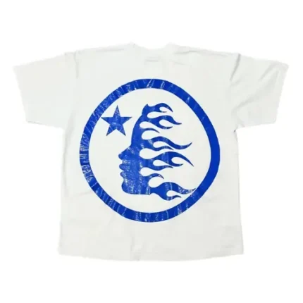 Blue and White Hellstar Gel Sport Logo Shirt