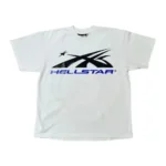 Blue and White Hellstar Gel Sport Logo Shirt