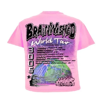 Pink Hellstar Brainwashed World Tour Shirt