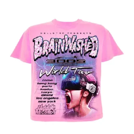 Pink Hellstar Brainwashed World Tour Shirt