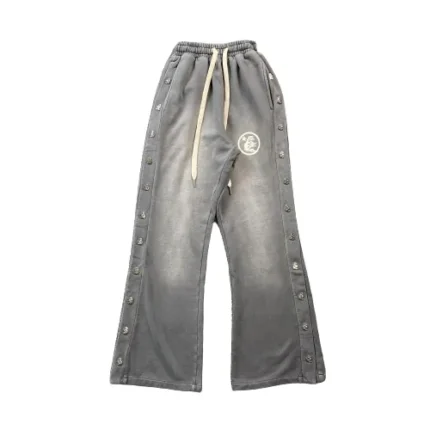 Hellstar Grey Waxed Classic Sweatpants