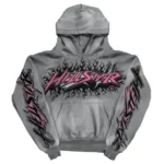Hellstar Future Fire Grey and Pink Hoodie