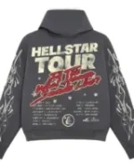 Hellstar Records World Tour Hoodie Grey and Red