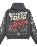 Hellstar Records World Tour Hoodie Grey and Red
