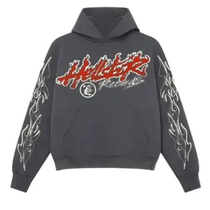 Hellstar Records World Tour Hoodie Grey and Red