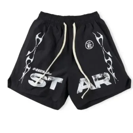 Hellstar Studios Flame Shorts Black