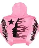 Hellstar Brainwashed Without Mind Pink Black Hoodie