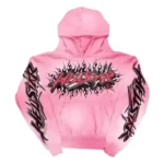 Hellstar Brainwashed Without Mind Pink Black Hoodie